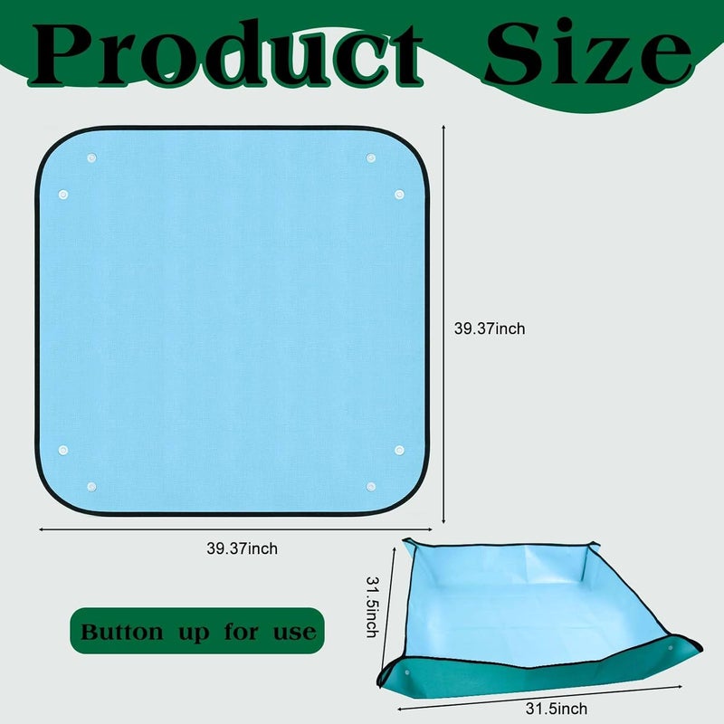 Wenfan 39.37" Camp Shower Tent Mat Non Slip Camping Mat Foldable Outdoor Shower Tent Floor Mat Portable Changing Tents Bottom Pad Protect Feet Keep Clean (Only Mat) - Image 2